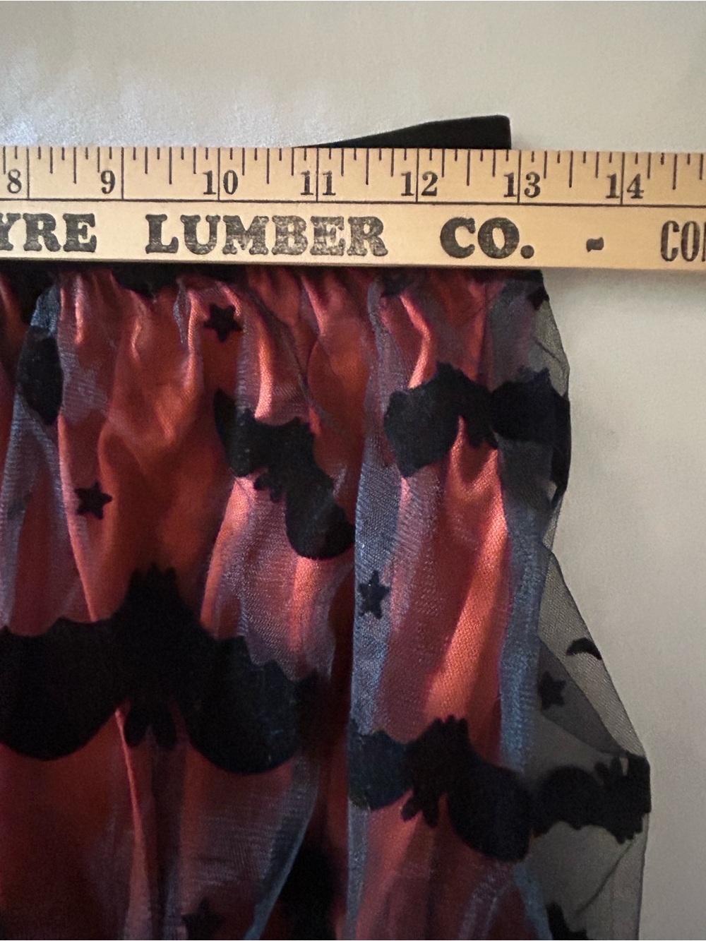 Tulle Skirt Velvet Bats Elastic Waist Halloween Party Layered Mesh NWT Size L - Picture 5 of 8